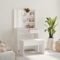 Dressing Table Set White 74.5x40x141cm