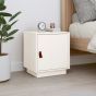 Bedside Cabinet White 40x34x45cm Solid Wood Pine - Ruhao