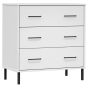 White Chest of Drawers - OMAHA Medium Chest  3 Drawers
