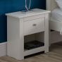 Radley Stylish 1 Drawer Beside Table - White