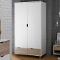Stockholm 2 Door 2 Drawer Wardrobe - White