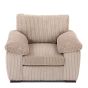 Armchair AMALFI Standard Back Jumbo Cord Armchair - Cream