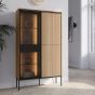VISSORA Display Cabinet Oak Linear 91cm