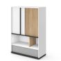 IPSWICH Kids Sideboard Cabinet with Open Shelve - White Matt