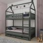 Bunk Bed - STACKWELL Bedframe with Foam Mattress - Graphite