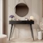 LANTURA Dressing Table Black 100cm