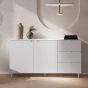 MILAVORO 2 Door 3 Drawer Sideboard Cabinet White Matt 151cm