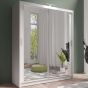 Avant 180cm Full Mirrored Sliding Wardrobe - White