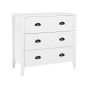 3 Drawer Chest White Black - Luchy