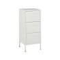 3 Drawer Metal Storage Cabinet White WOSTOK