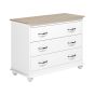 3 Drawer Chest White Black - Blais