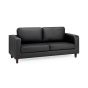 3 Seater Sofa - LISA 3 Seater Sofa Black 180cm