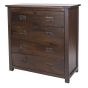Pine Finish Chest of Drawers - BRADFORD Medium Chest  4 Drawers