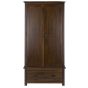 Boston Antique Pine 2 Door 1 Drawer Wardrobe