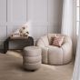 ENA Boucle Footstool - Buff