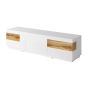 Salamandar 40 TV Cabinet Wotan Oak - White Gloss
