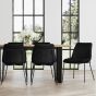 CARLOW Black Dining Chair Black Legs - Set of 2