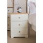 Colorado White Oak 3 Drawer Bedside Cabinet