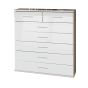 White Chest of Drawers - CALLISTO Medium Chest  7 Drawers