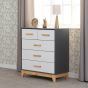 Multi Colour Chest of Drawers - CHATHAM Medium Chest 5 Drawers