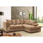 Desmond Jumbo Cord Corner Sofa - Coffee