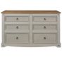Corona 3+3 Drawer Storage Chest - Grey