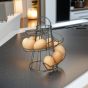 SWANTON Egg Rack Spiral Helter Skelter Stand Holds 18 Eggs - Black