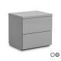 Monaco 2 Drawer Bedside Table - Grey