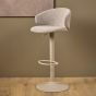 ENNIE Swivel Beige Bar Stool Set of 2