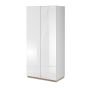 Fabia 90cm 2 Door Gloss Wardrobe - White