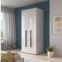 Oklahoma 18 - 2 Door Wardrobe 90cm - White Gloss