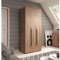 Oklahoma 18 - 2 Door Wardrobe 90cm - Oak Grandson