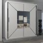 Bartholomew Mirrored Sliding Wardrobe - White