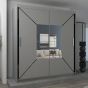 Bartholomew Mirrored Sliding Wardrobe - Grey