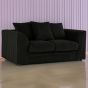 Desmond Jumbo Cord 2 Seater Scatterback Sofa - Black
