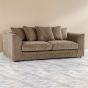 Desmond Jumbo Cord 3 Seater Scatterback Sofa - Coffee