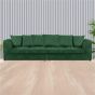Desmond Jumbo Cord 4 Seater Scatterback Sofa - Green