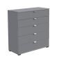 Grey Chest of Drawers - VICTORIA Medium Chest  5 Drawers