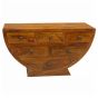 Oak Finish Chest of Drawers - GREIGE Large Chest  6 Drawers
