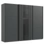 Sliding Wardrobe - ATLANTIC 3 Door Wardrobe Black 250cm