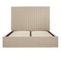 Super Kingsize Bed - BERI I Ottoman 6ft Bed Beige