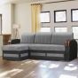 Corner Sofabed - CALVIN Fabric 3 Seater L Shaped Left Hand - Grey