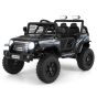 COLYLY 12V Kids Ride on Truck Car with Remote Control and LED Lights-Black