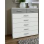 White Chest of Drawers - COMODO Medium Chest  7 Drawers