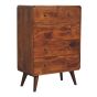 Oak Finish Chest of Drawers - LEIPZIG Medium Chest  5 Drawers