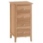 Norwich 4 Drawer Narrow Chest - Oak