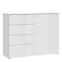 White Chest of Drawers - SKEGNESS I Large Chest  4 Drawers