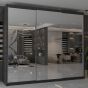 Sliding Wardrobe - CHICAGO II 3 Door Mirrored Wardrobe Wenge 250cm