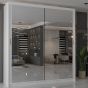 Sliding Wardrobe - CHICAGO II 2 Door Mirrored Wardrobe White - 203cm