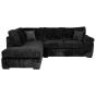Corner Sofa CORDURA Jumbo Cord Left Hand Facing Corner Sofa - Black